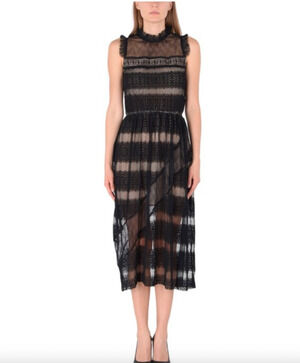 Anthropologie X Foxiedox Melina Lace Insert Midi Dress size XS